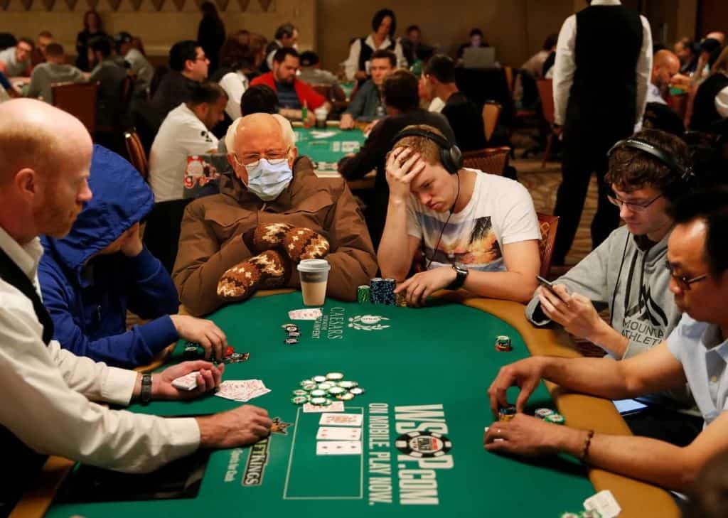 Poker Punx, poker tournament scene with players focused on the game.